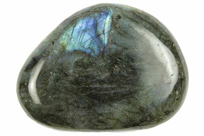 Flashy, Polished Labradorite Palm Stone - Madagascar #254720
